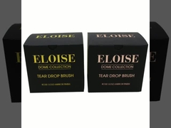 분장 붓을 위한 무광택 검정색 용지 화장용 브러시 패키징 박스 장미 금