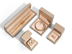 주문 샴페인 금 보석 포장 상자 팔찌와 허프 귀걸이 라이브 코멘트