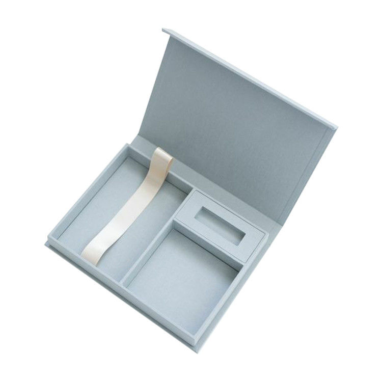 자석 뚜?? 과 리본을 가진 맞춤 선물 세트를위한 분홍색 검은 향수 상자