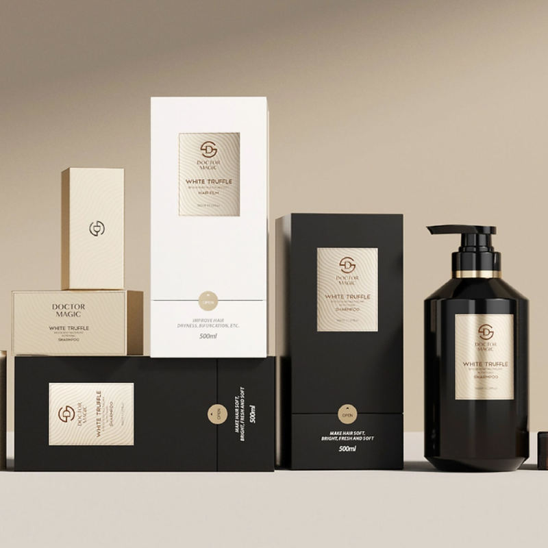 3 병 튼튼한 롤 향수 상자 금색 검은색 고급 화장품 포장 상자 자석 폐쇄