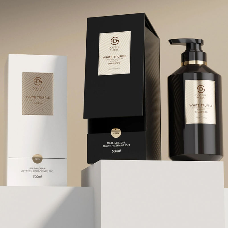 3 병 튼튼한 롤 향수 상자 금색 검은색 고급 화장품 포장 상자 자석 폐쇄