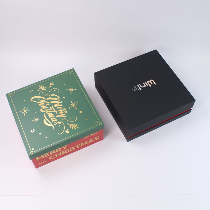 소매 및 소매를 위한 뚜?? 과 기판을 가진 맞춤형 빨간색 크리스마스 축제 카드보드 선물 상자